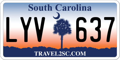 SC license plate LYV637