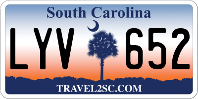 SC license plate LYV652