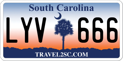 SC license plate LYV666