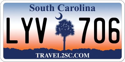 SC license plate LYV706