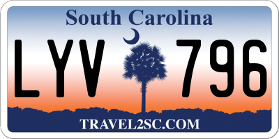 SC license plate LYV796