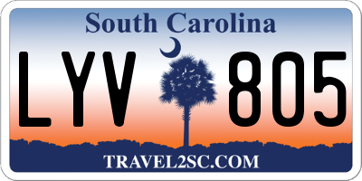 SC license plate LYV805