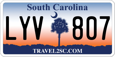 SC license plate LYV807