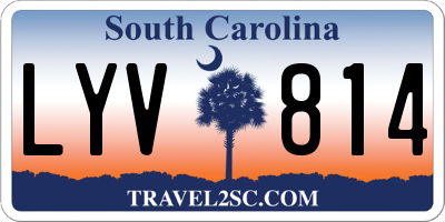 SC license plate LYV814