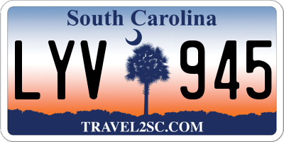 SC license plate LYV945