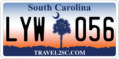 SC license plate LYW056