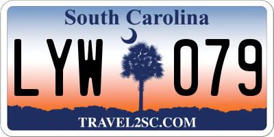 SC license plate LYW079