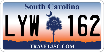 SC license plate LYW162