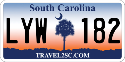 SC license plate LYW182