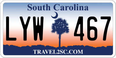 SC license plate LYW467