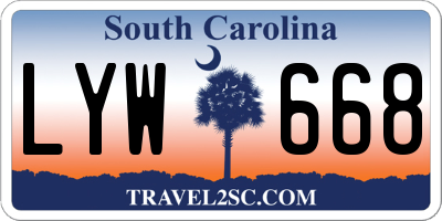 SC license plate LYW668