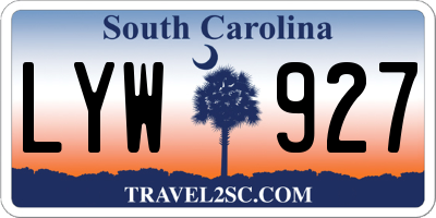 SC license plate LYW927