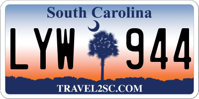 SC license plate LYW944