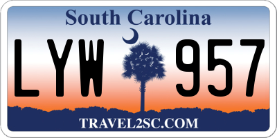 SC license plate LYW957