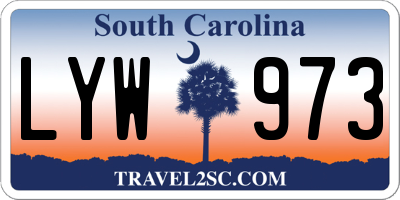 SC license plate LYW973