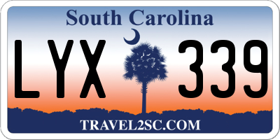 SC license plate LYX339