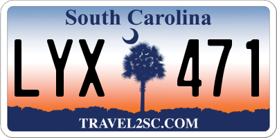 SC license plate LYX471