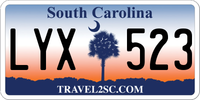 SC license plate LYX523
