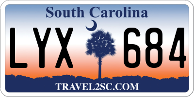 SC license plate LYX684