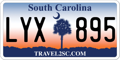 SC license plate LYX895