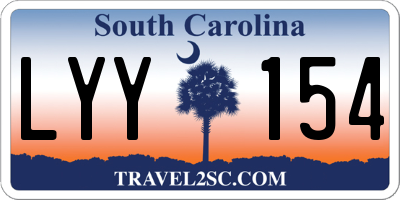 SC license plate LYY154