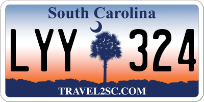 SC license plate LYY324