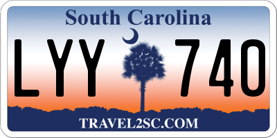 SC license plate LYY740