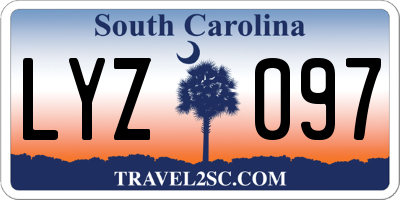 SC license plate LYZ097