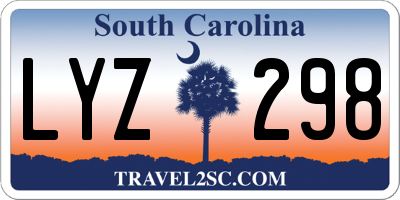 SC license plate LYZ298