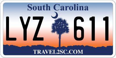 SC license plate LYZ611