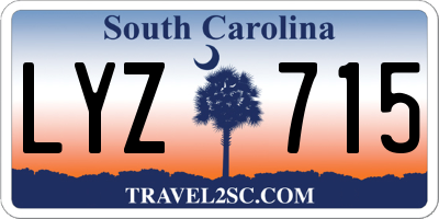 SC license plate LYZ715