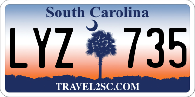 SC license plate LYZ735