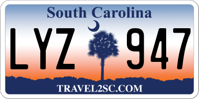 SC license plate LYZ947