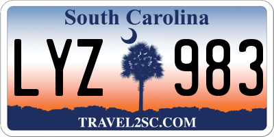 SC license plate LYZ983