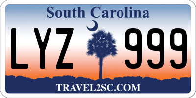 SC license plate LYZ999