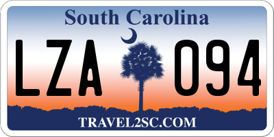 SC license plate LZA094
