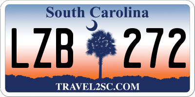 SC license plate LZB272