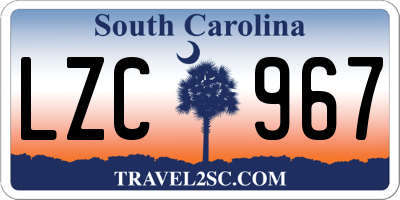 SC license plate LZC967