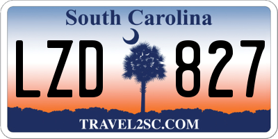 SC license plate LZD827