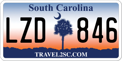 SC license plate LZD846