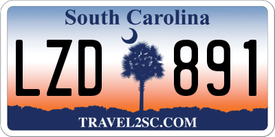 SC license plate LZD891