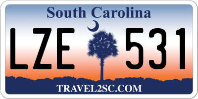 SC license plate LZE531