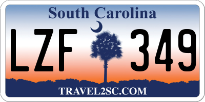 SC license plate LZF349