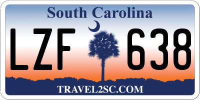 SC license plate LZF638