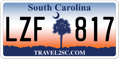 SC license plate LZF817