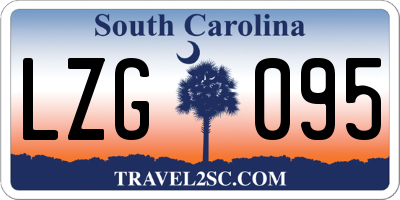 SC license plate LZG095