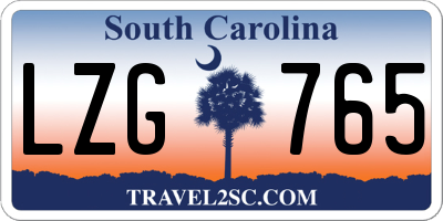 SC license plate LZG765