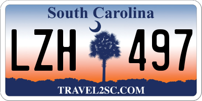 SC license plate LZH497
