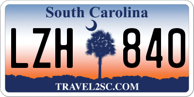 SC license plate LZH840