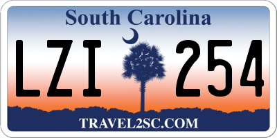 SC license plate LZI254